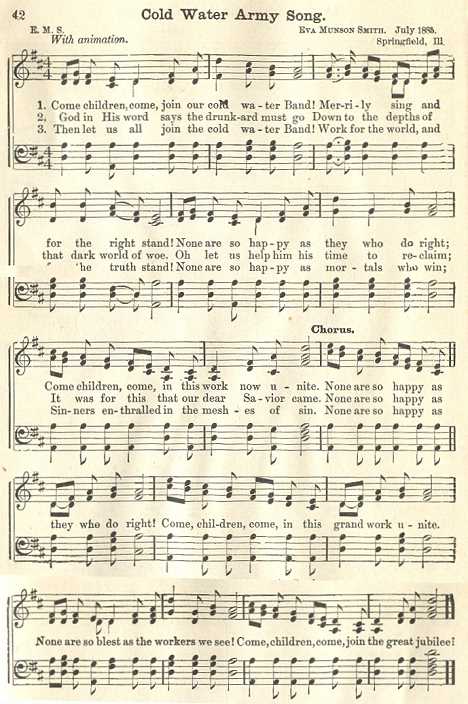 Cold Water Army Sheet Music, 1904