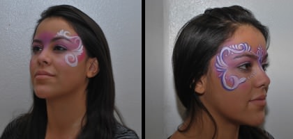 Face Painting, Mardi Gras Mask Detail
